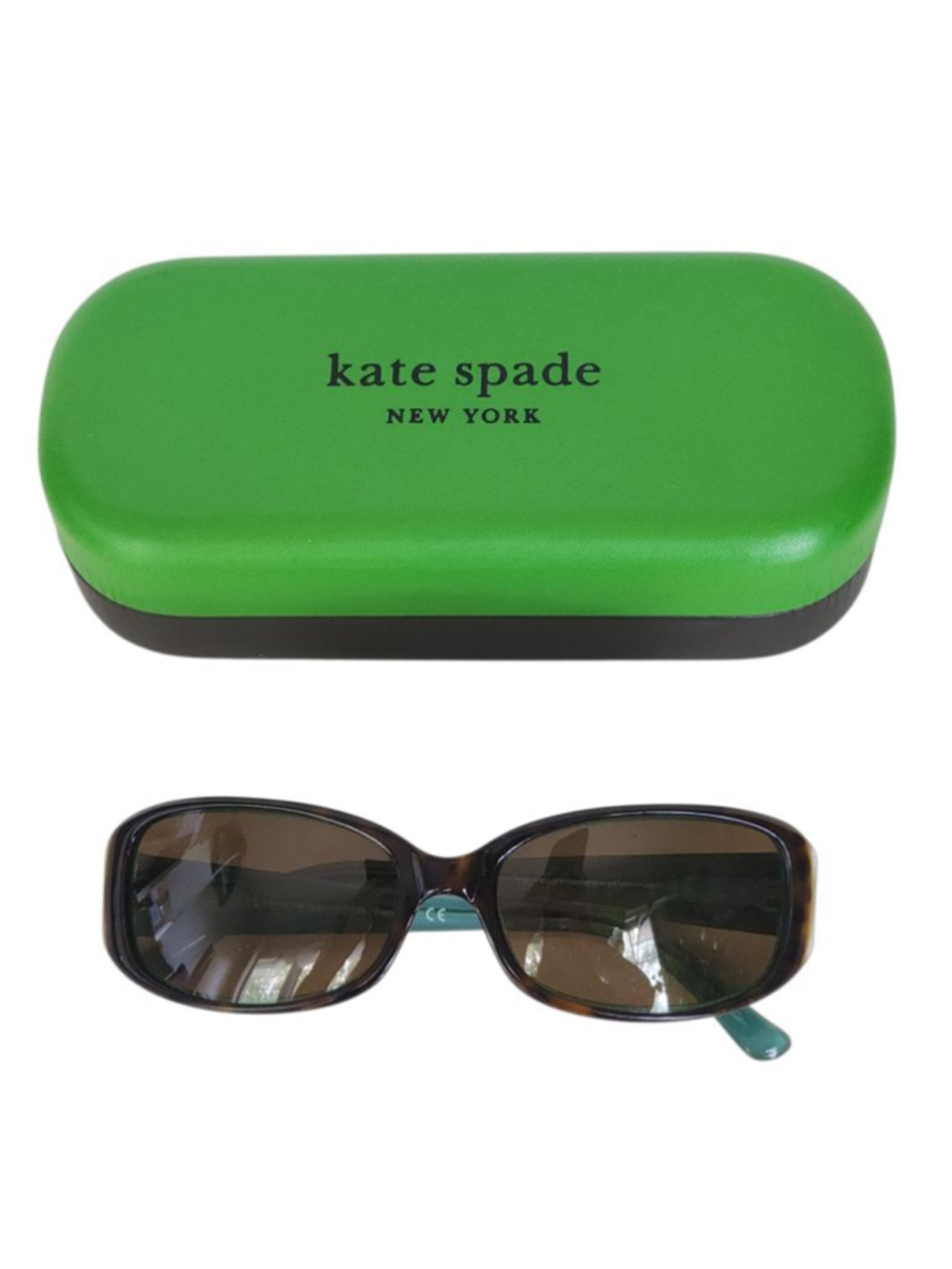 KATE SPADE Paxton Brown & Teal Polarized Tortoise Sunglasses 53 mm 05 - Picture 2 of 10